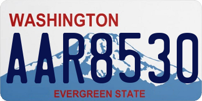 WA license plate AAR8530