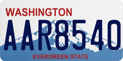 WA license plate AAR8540