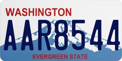 WA license plate AAR8544