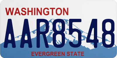 WA license plate AAR8548