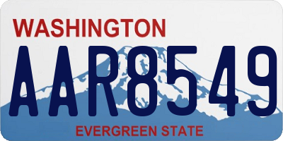 WA license plate AAR8549