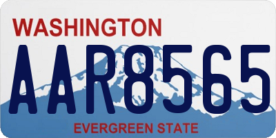 WA license plate AAR8565