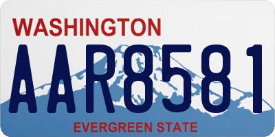 WA license plate AAR8581