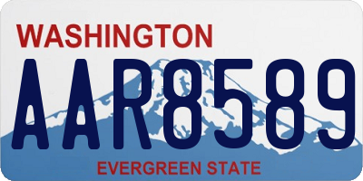 WA license plate AAR8589