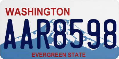 WA license plate AAR8598