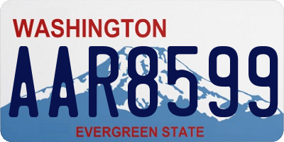 WA license plate AAR8599