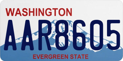WA license plate AAR8605