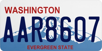 WA license plate AAR8607