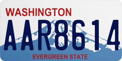 WA license plate AAR8614