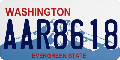 WA license plate AAR8618