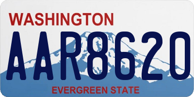 WA license plate AAR8620