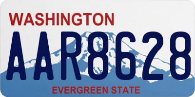 WA license plate AAR8628