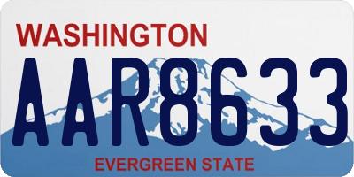 WA license plate AAR8633