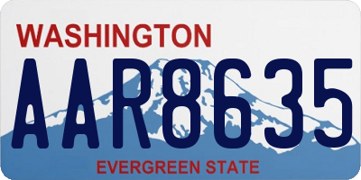 WA license plate AAR8635
