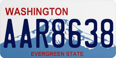 WA license plate AAR8638
