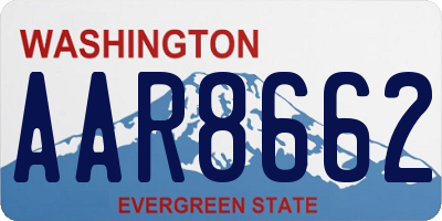 WA license plate AAR8662
