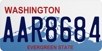 WA license plate AAR8684