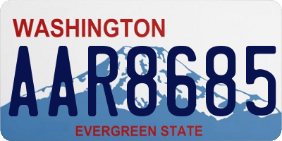 WA license plate AAR8685