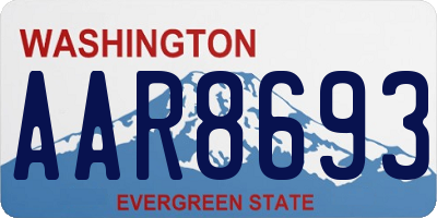 WA license plate AAR8693
