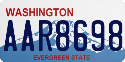 WA license plate AAR8698