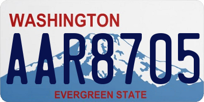 WA license plate AAR8705