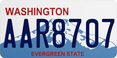 WA license plate AAR8707