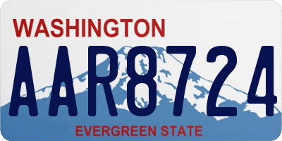 WA license plate AAR8724