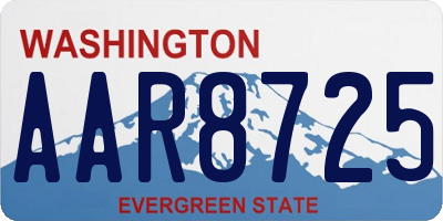 WA license plate AAR8725