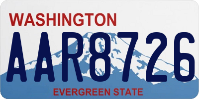 WA license plate AAR8726