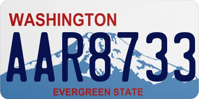 WA license plate AAR8733