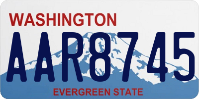 WA license plate AAR8745