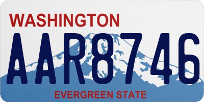 WA license plate AAR8746