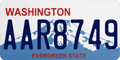 WA license plate AAR8749