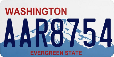 WA license plate AAR8754