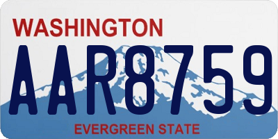 WA license plate AAR8759