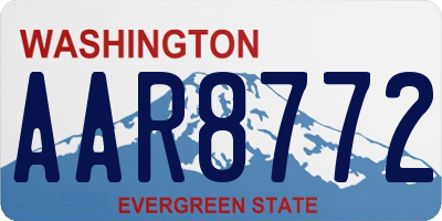 WA license plate AAR8772