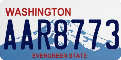 WA license plate AAR8773