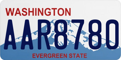 WA license plate AAR8780