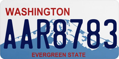 WA license plate AAR8783