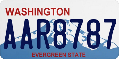 WA license plate AAR8787