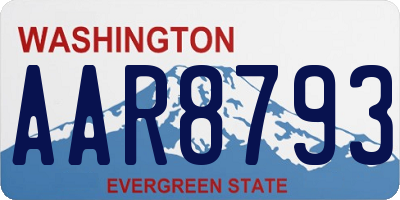WA license plate AAR8793