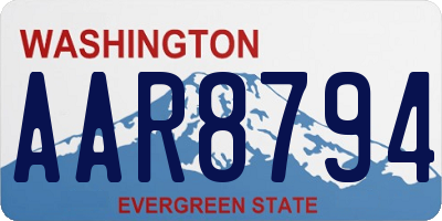 WA license plate AAR8794