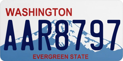 WA license plate AAR8797