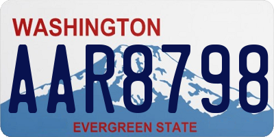 WA license plate AAR8798