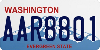 WA license plate AAR8801