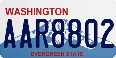 WA license plate AAR8802