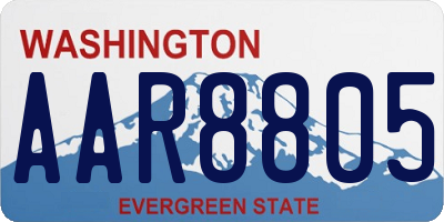 WA license plate AAR8805