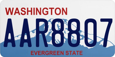 WA license plate AAR8807