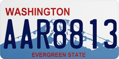 WA license plate AAR8813
