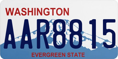 WA license plate AAR8815